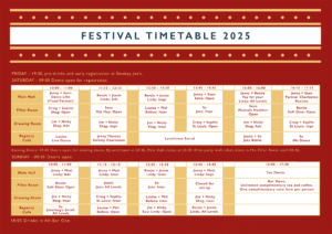 CSD Fest 25 Timetable