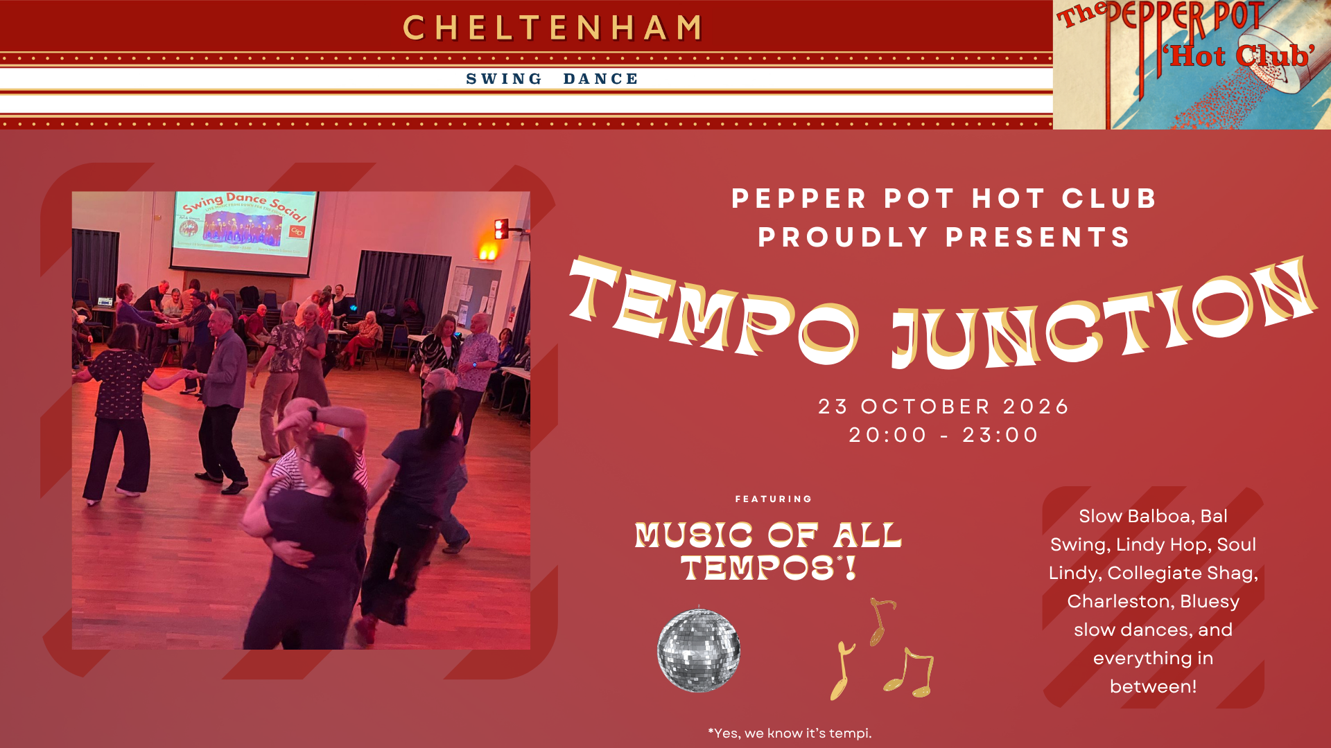 23 Oct 2026: Pepper Pot Tempo Junction